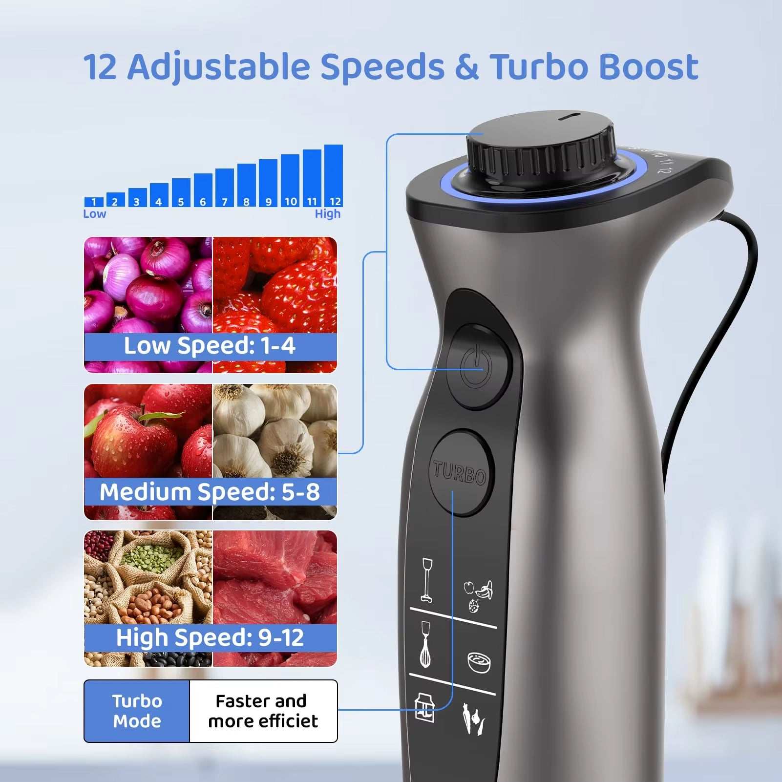 1000W Handheld Immersion Blender