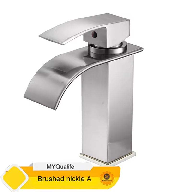 Black Waterfall Bathroom Faucet
