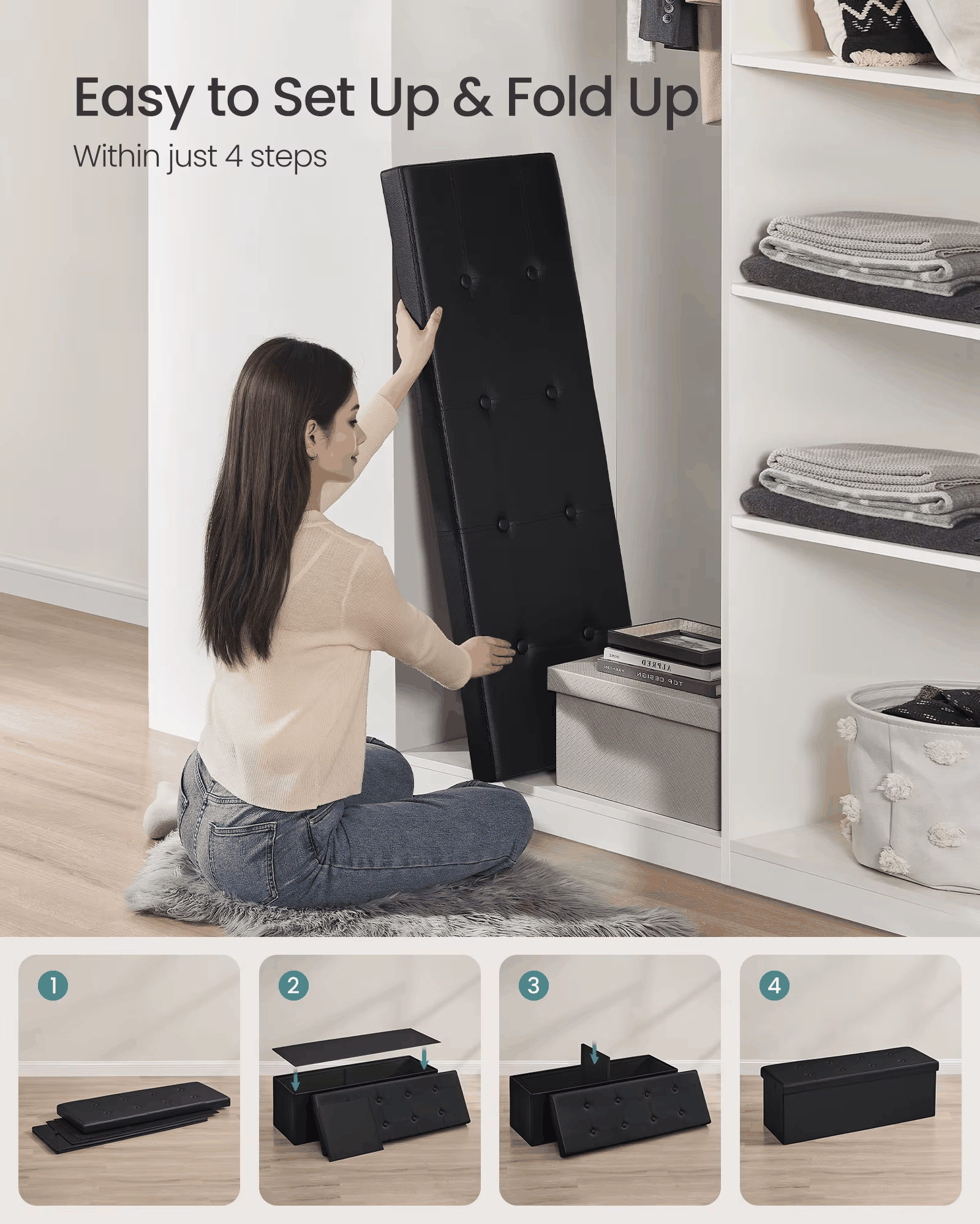43-Inch Folding Storage
