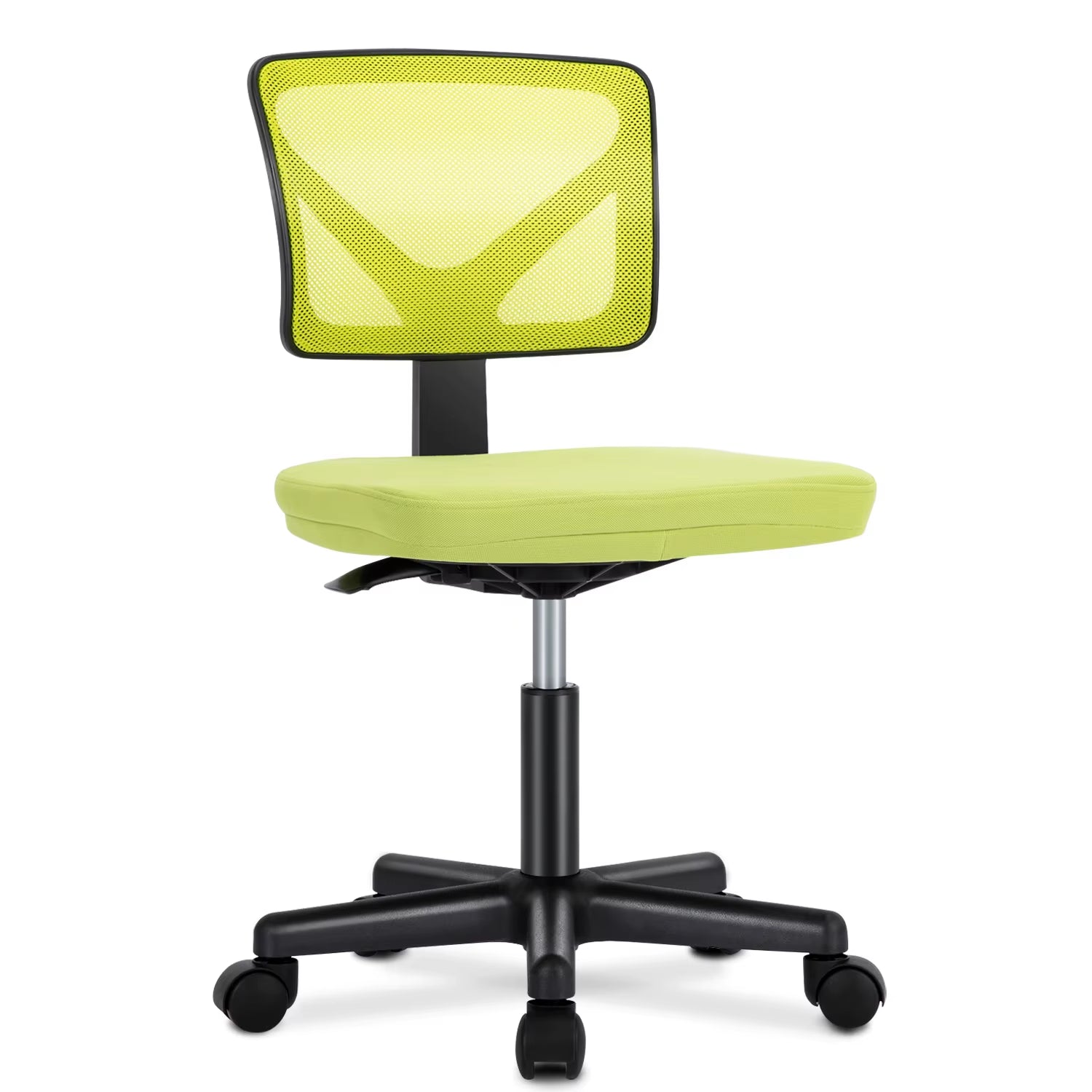 Mesh with Lumbar Support Armless Office Chair Low Back with Wheels Adjustable Height 360° Rolling Swivel Computer Chair