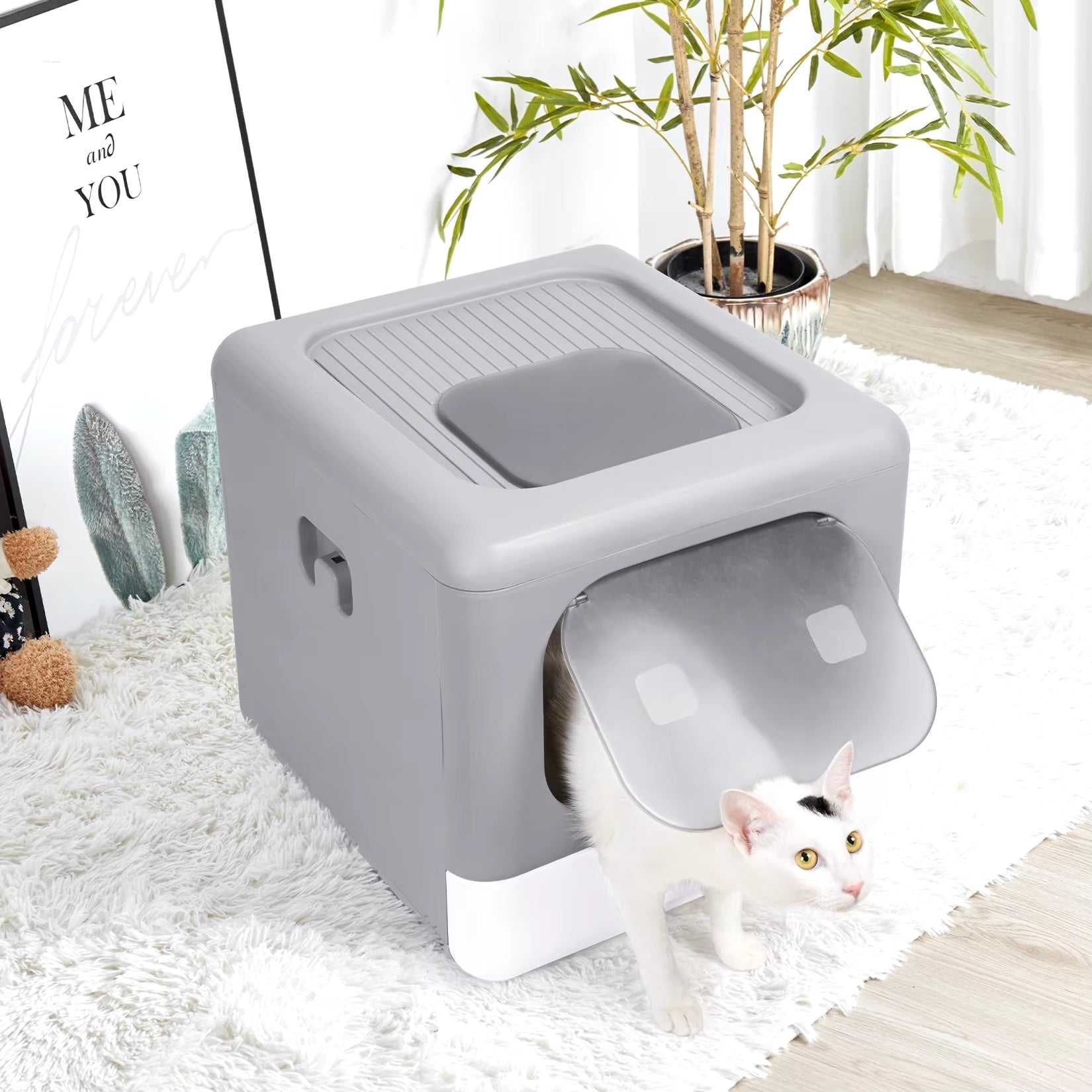 Foldable Enclosed Cat Litter Box