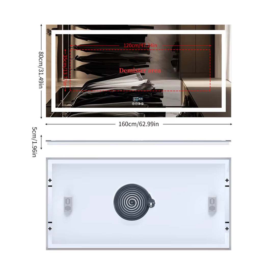 XXL Smart LED Bathroom Mirror