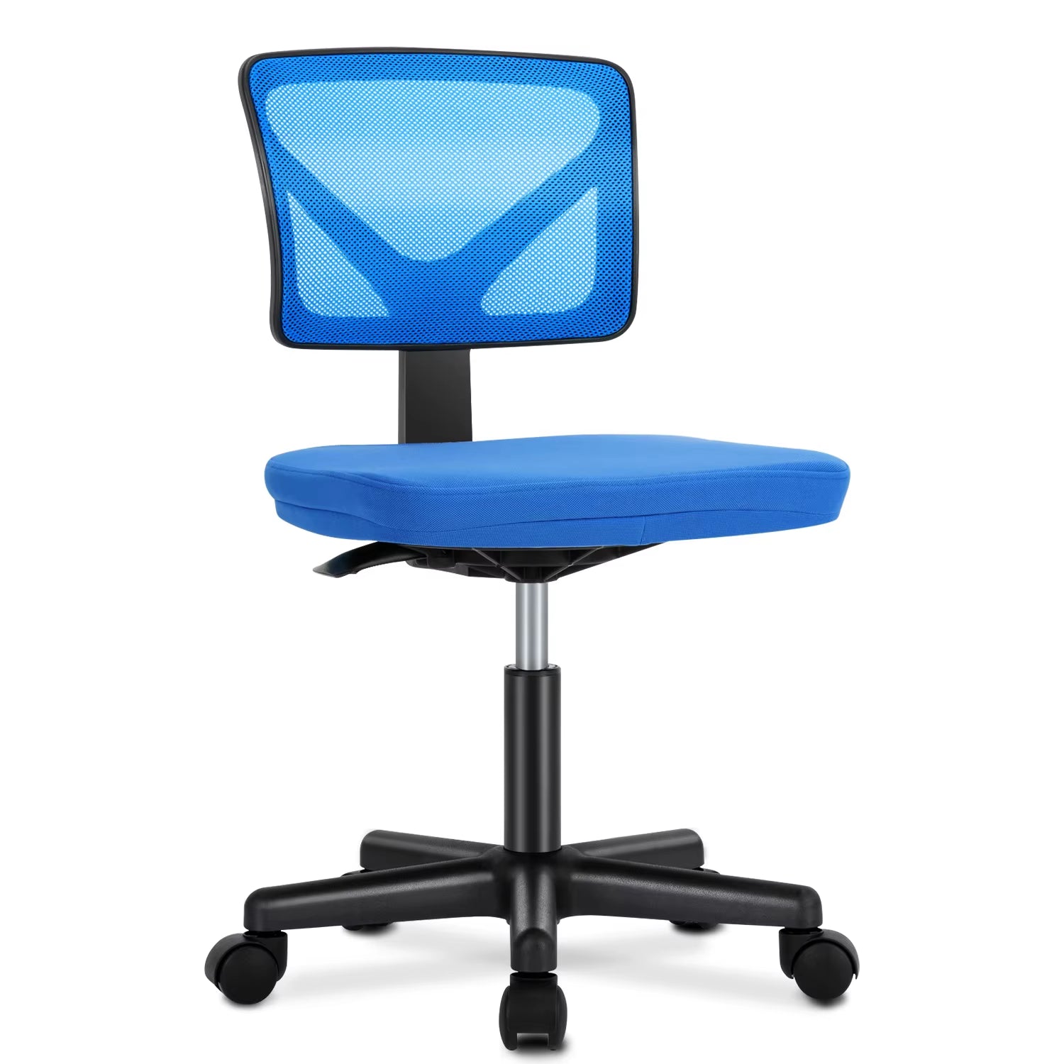 Mesh with Lumbar Support Armless Office Chair Low Back with Wheels Adjustable Height 360° Rolling Swivel Computer Chair