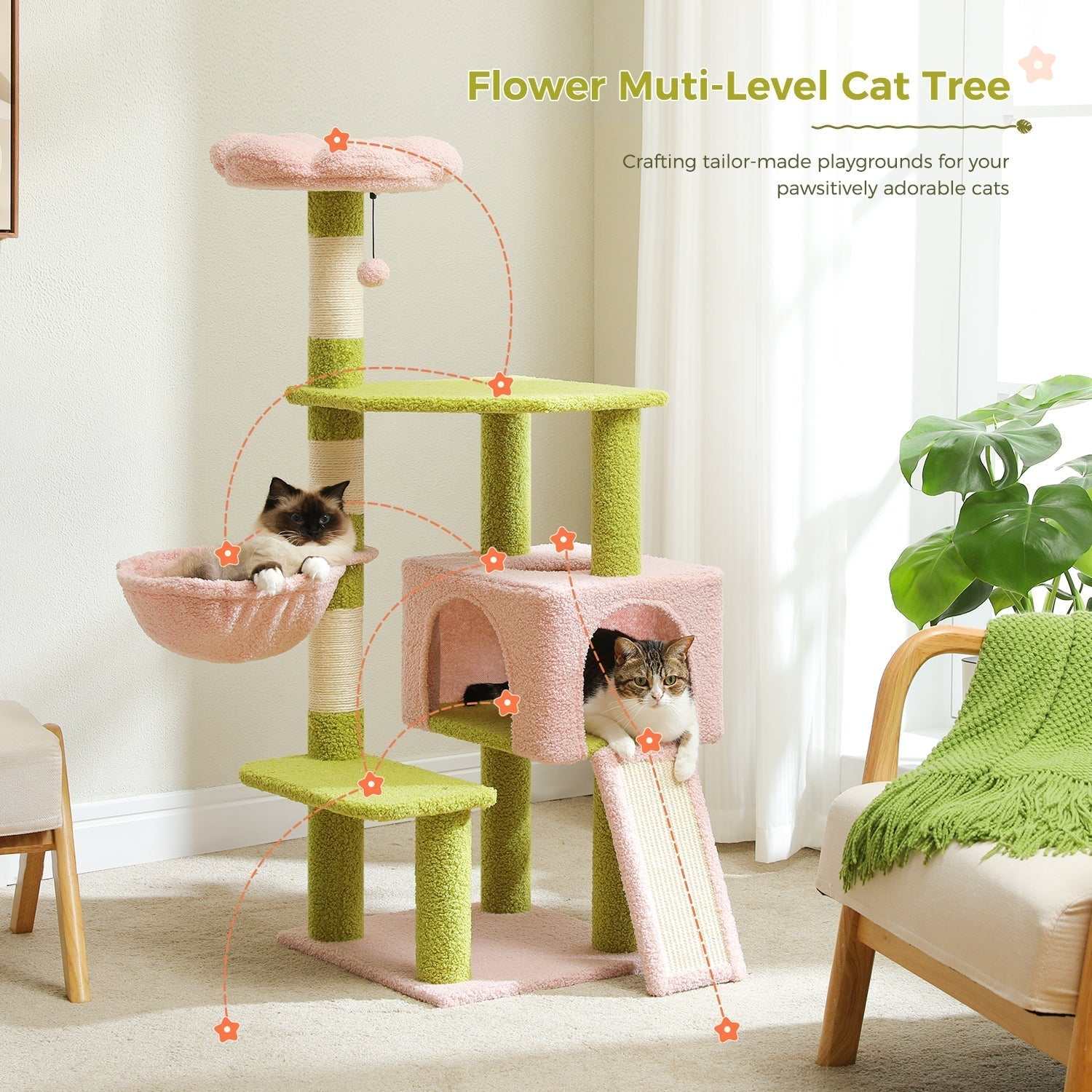Multi-Level Flower Cat Tree