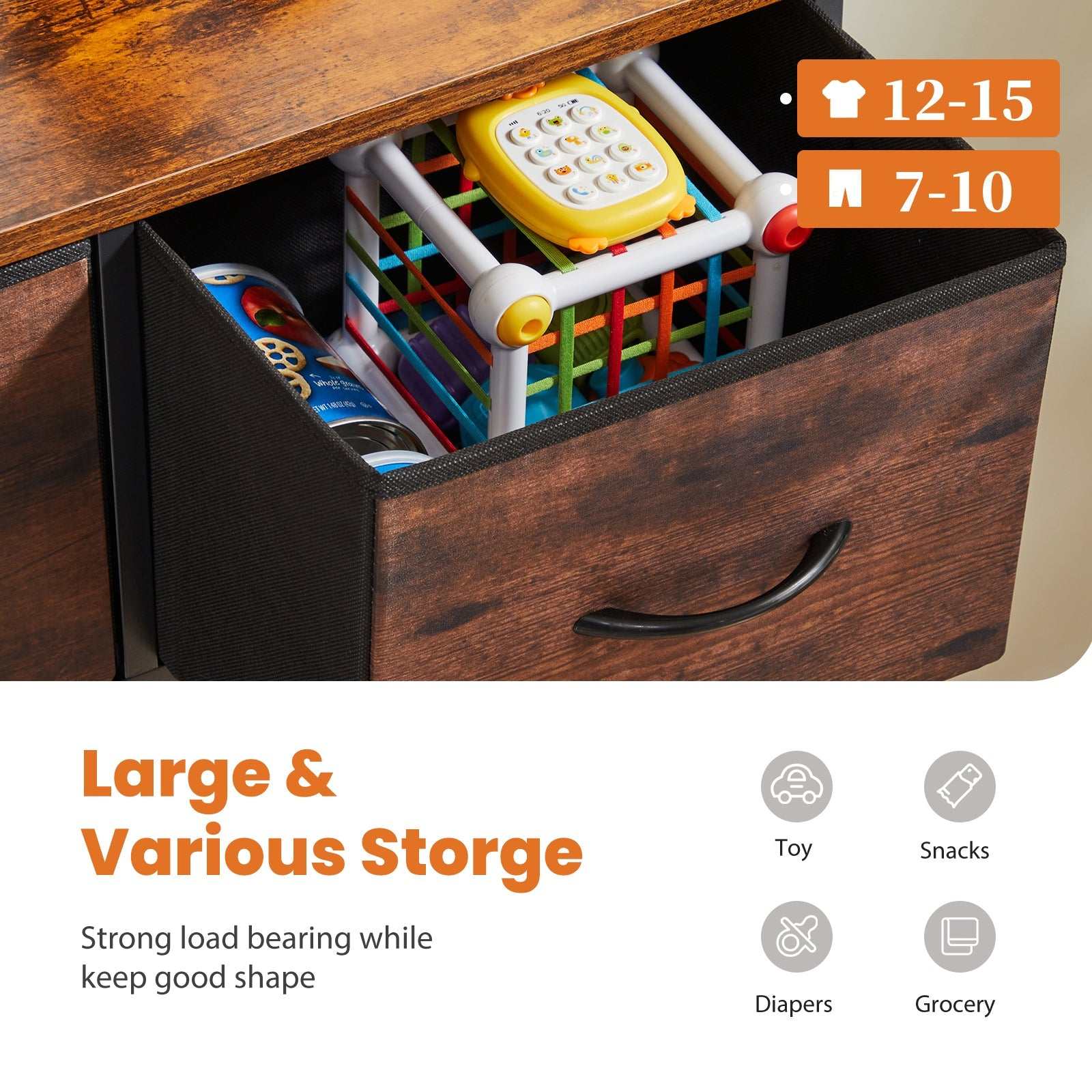 9 Drawer Fabric