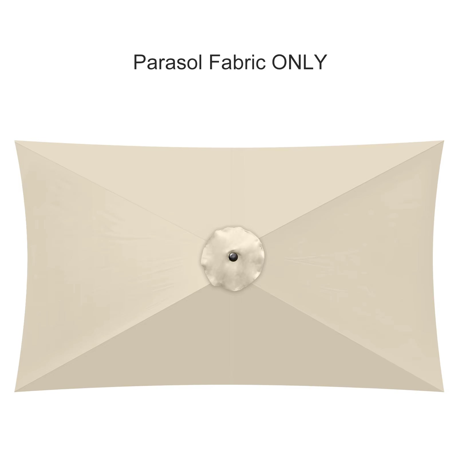 2X3M Garden Parasol Replacement Cloth Rainproof Sunshade Canopy Patio Waterproof Cloth for Outdoor Beach Picnic Camping