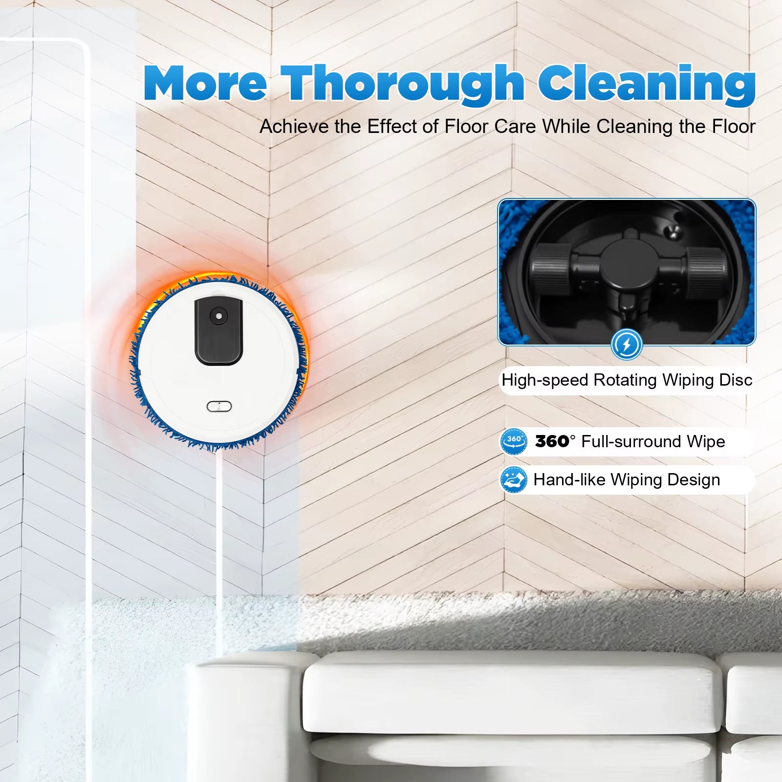 Robot Vacuum Cleaner Mopping Machine Robot Sweeper Wet Dry Home Mini Auto Sweeping Robot Suction Electric Mops 5W