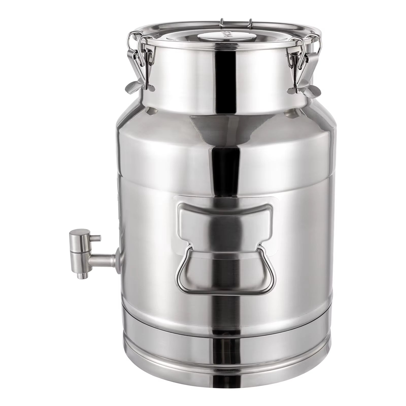 Beverage Drink Dispenser Stainless Steel Milk Can with Faucet Milk Transport Barre 15L 25*36Cm for Storing Liquid Products