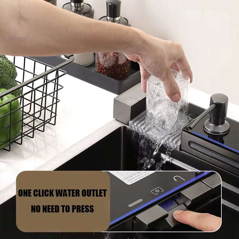 304 Stainless Steel Waterfall Kitchen Sink