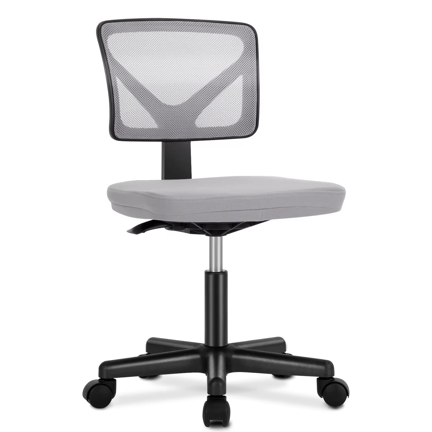 Mesh with Lumbar Support Armless Office Chair Low Back with Wheels Adjustable Height 360° Rolling Swivel Computer Chair