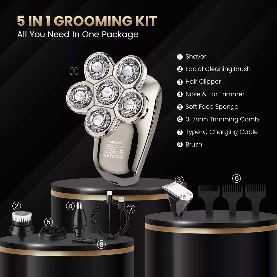 5-in-1 Electric Head Shaver
