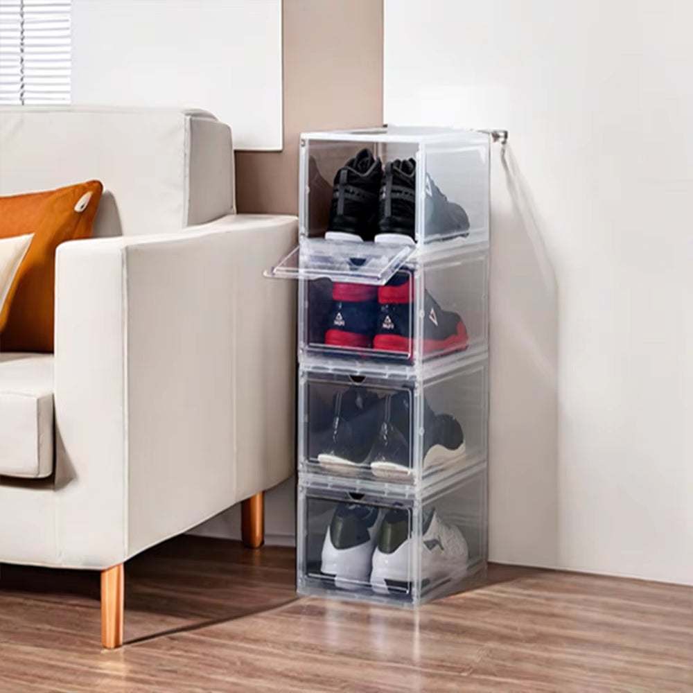 4-Pack Auto-Opening White Shoe