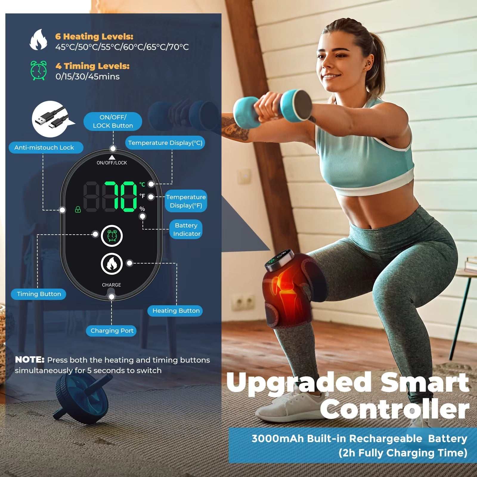Cordless Heated Knee Wrap