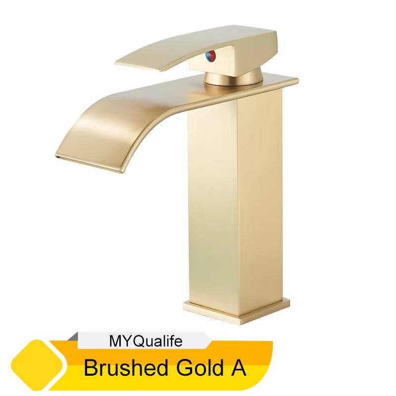 Black Waterfall Bathroom Faucet