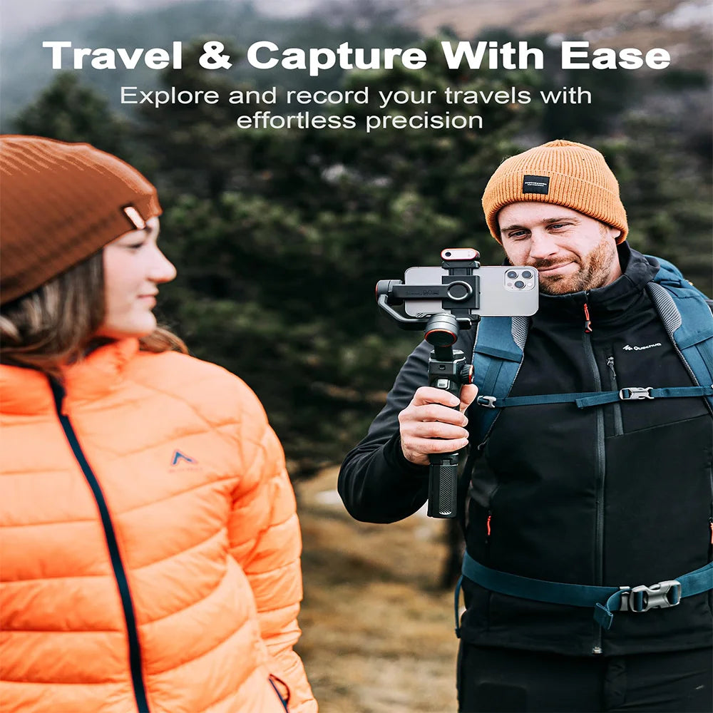 Office Gimbal Isteady M6 3-Axis Cell Phone Stabilize for Xiaomi with AI Tracker Magnetic Fill Light Full Color Video Vlogg