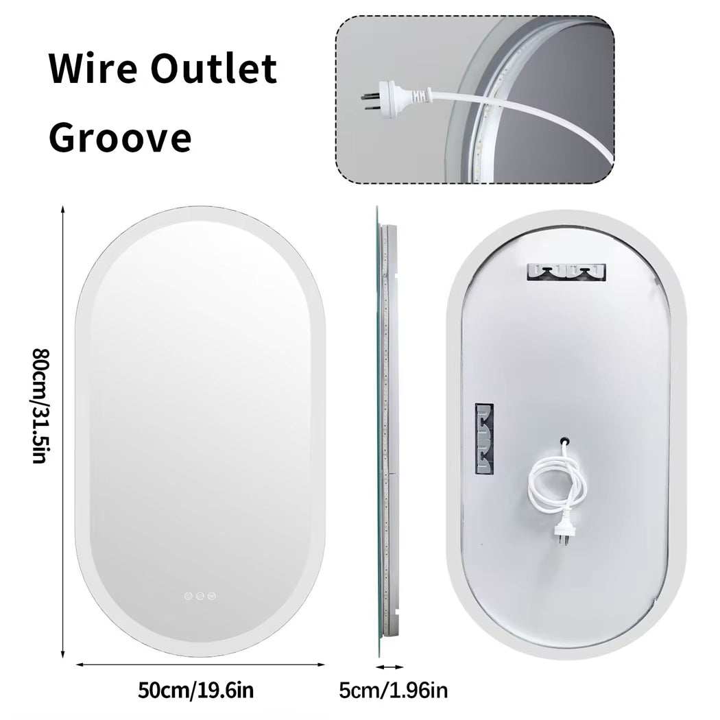 Oval LED Bathroom Mirror