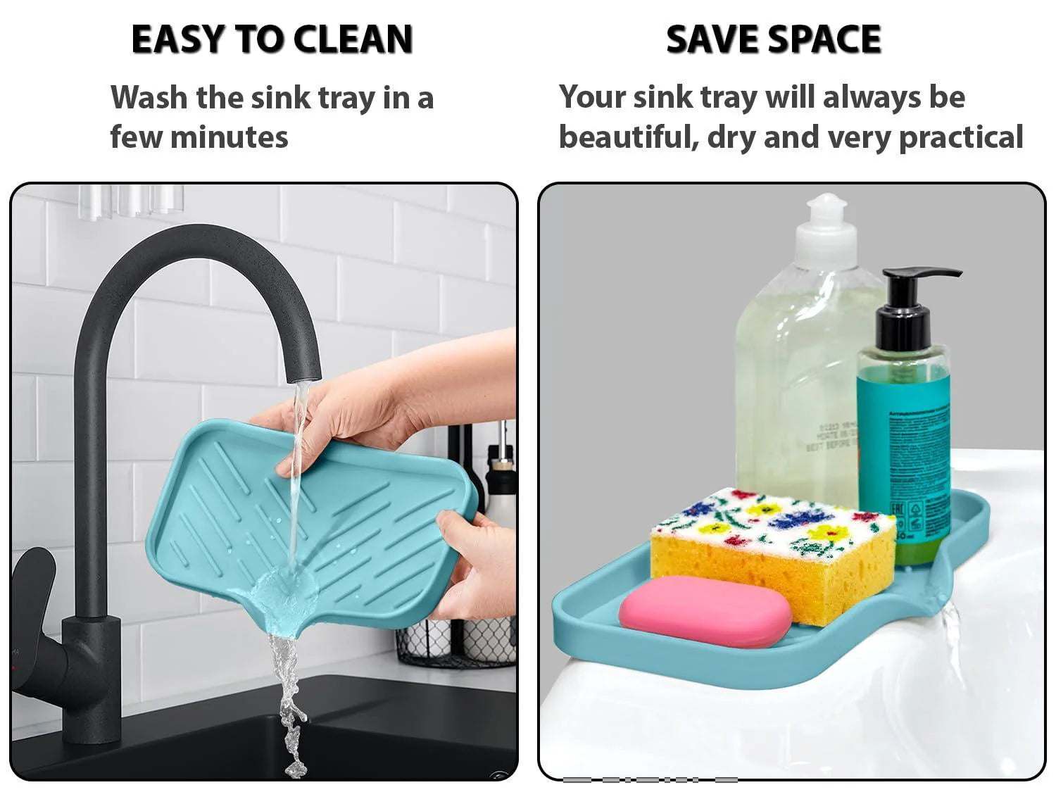 Light Green Silicone Sink Tray