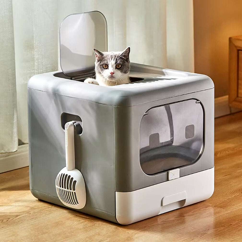 Foldable Enclosed Cat Litter Box