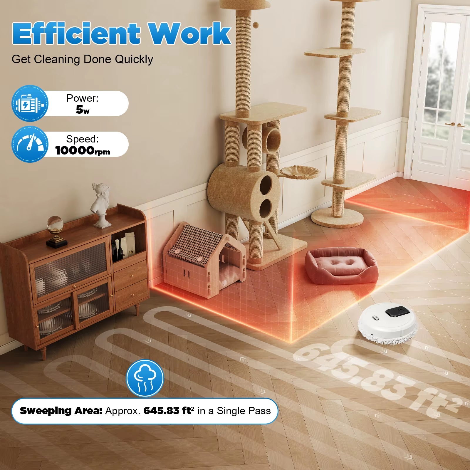 Robot Vacuum Cleaner Mopping Machine Robot Sweeper Wet Dry Home Mini Auto Sweeping Robot Suction Electric Mops 5W