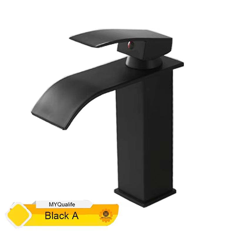 Black Waterfall Bathroom Faucet