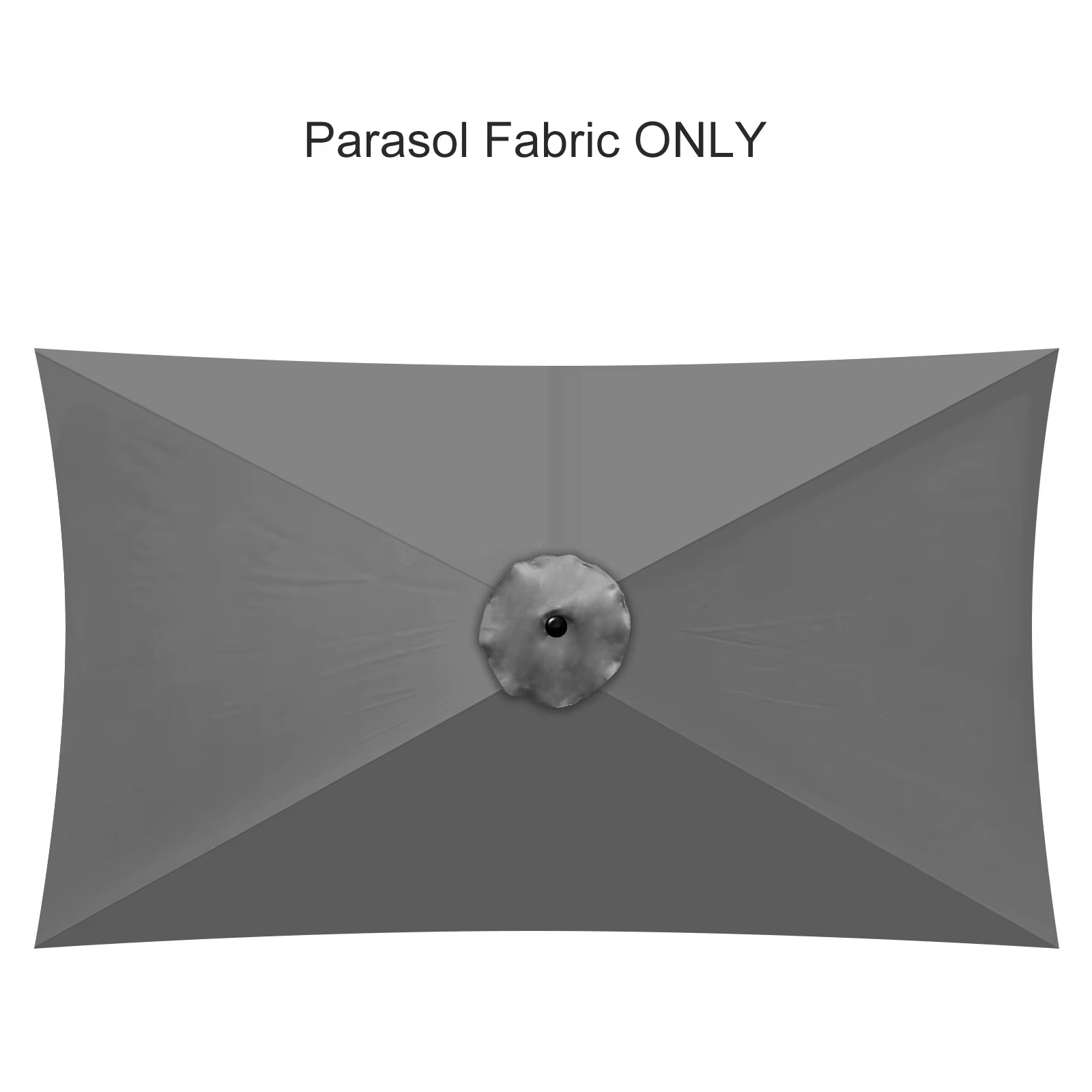 2X3M Garden Parasol Replacement Cloth Rainproof Sunshade Canopy Patio Waterproof Cloth for Outdoor Beach Picnic Camping