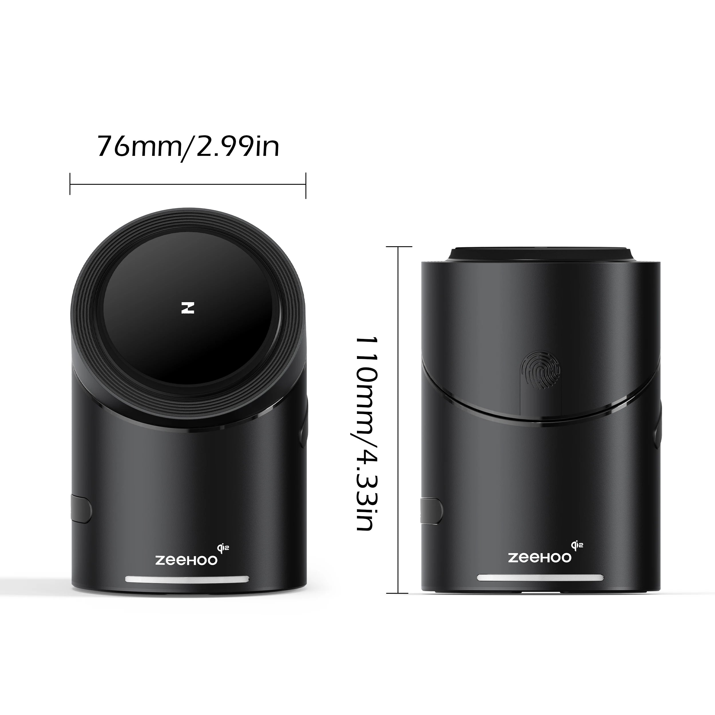 ZEEHOO Wireless Charging Station, Cylintrick-R Qi2 15W Fast Charging, 3 in 1 Charging Station for Apple Watch, Iphone, Airpods (