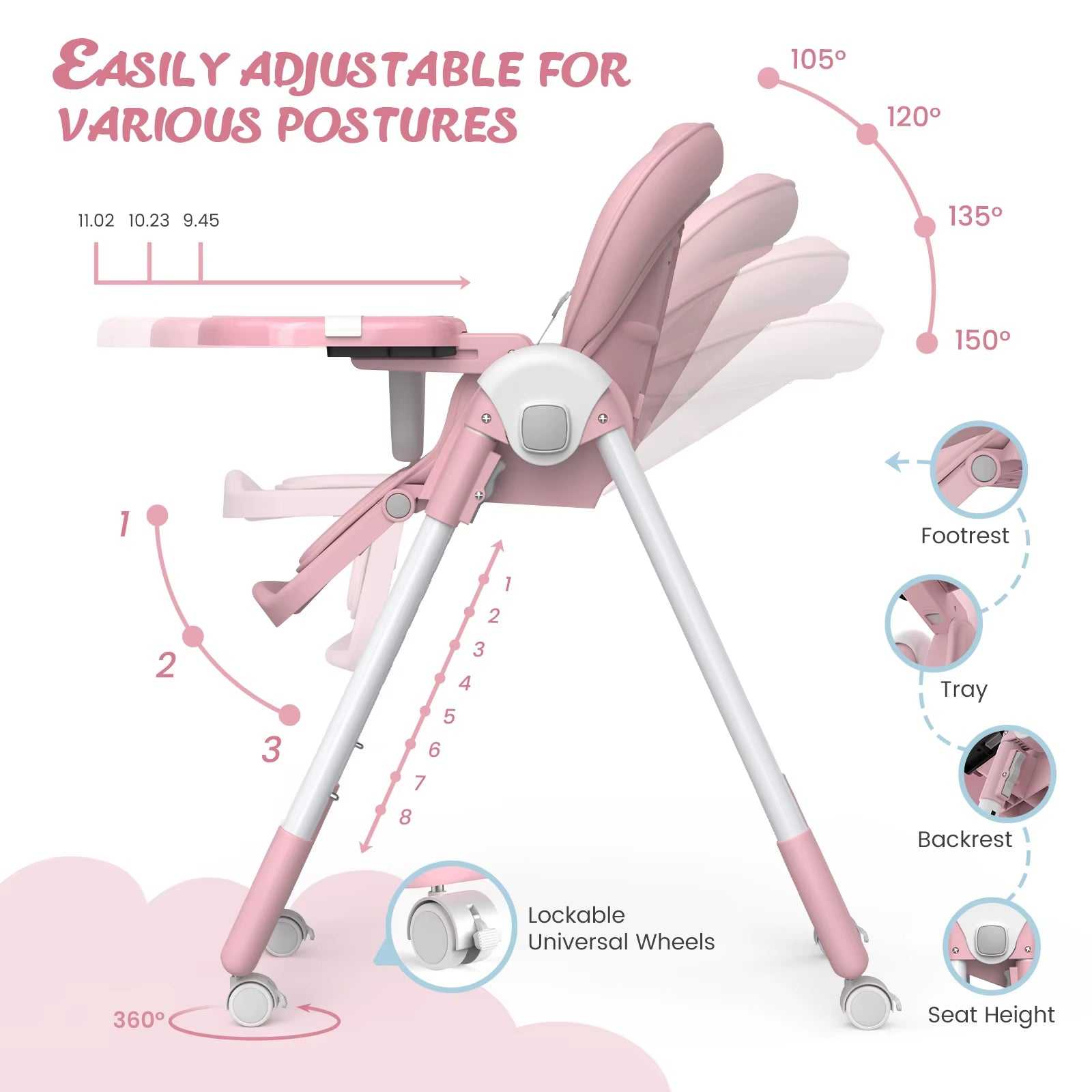 Foldable Baby High Chair