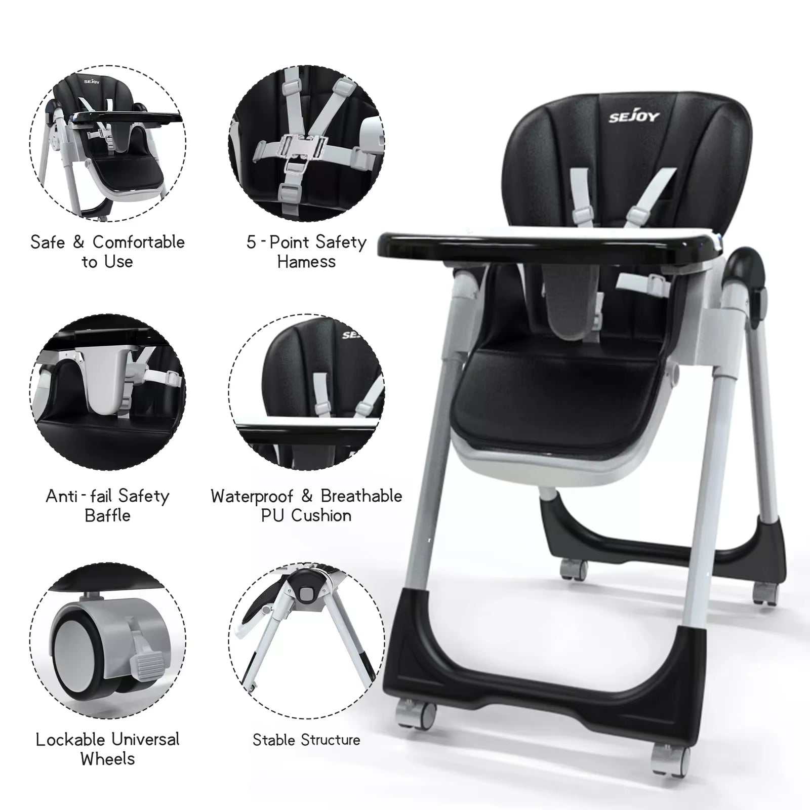 Foldable Baby High Chair