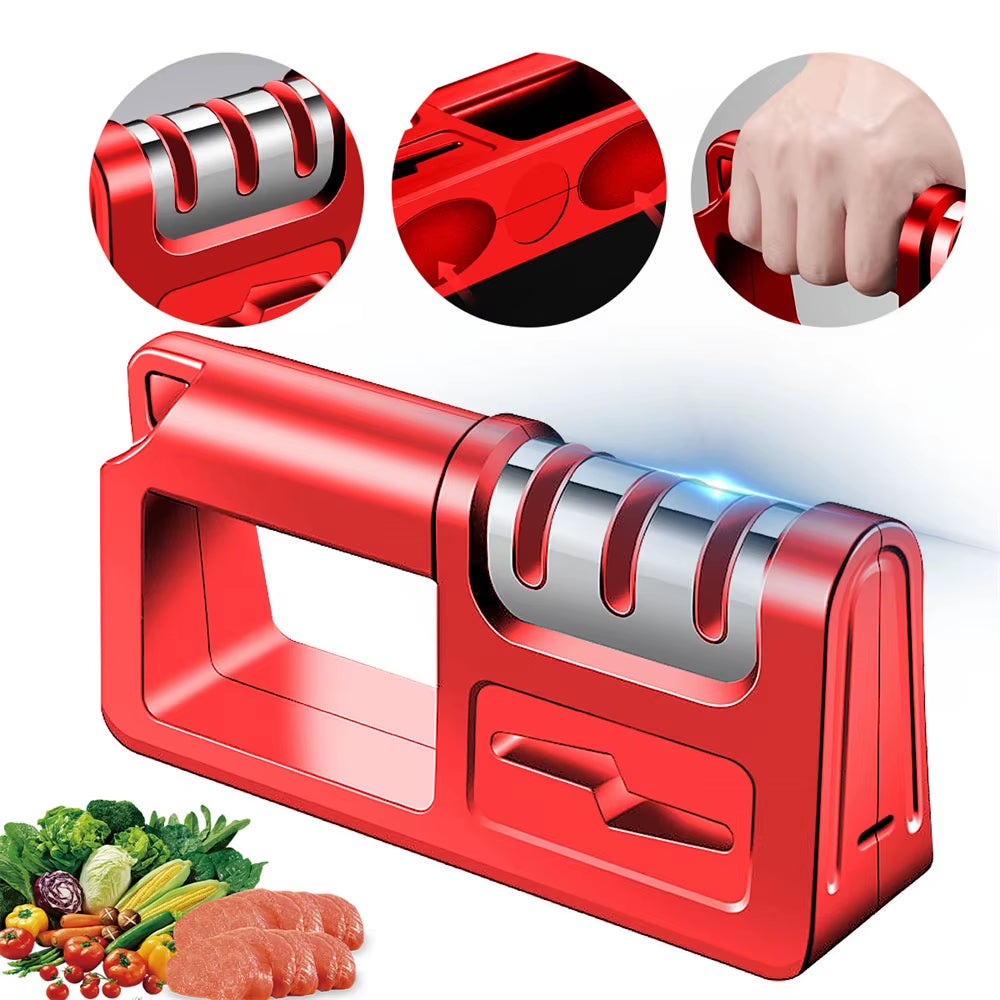 Stainless Steel Knife Sharpener Kitchen Professional Sharpener Facilitative Adjustable Four in One Knife Sharpener Tool