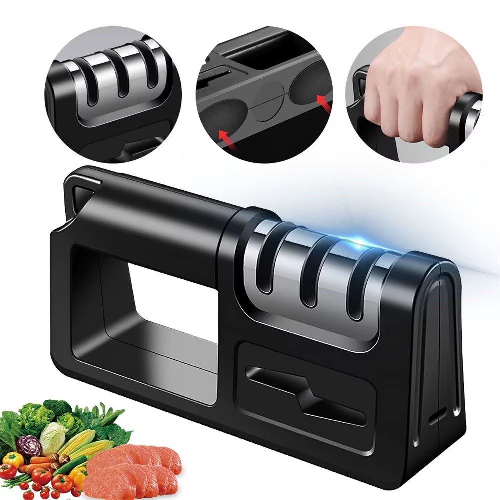 Stainless Steel Knife Sharpener Kitchen Professional Sharpener Facilitative Adjustable Four in One Knife Sharpener Tool