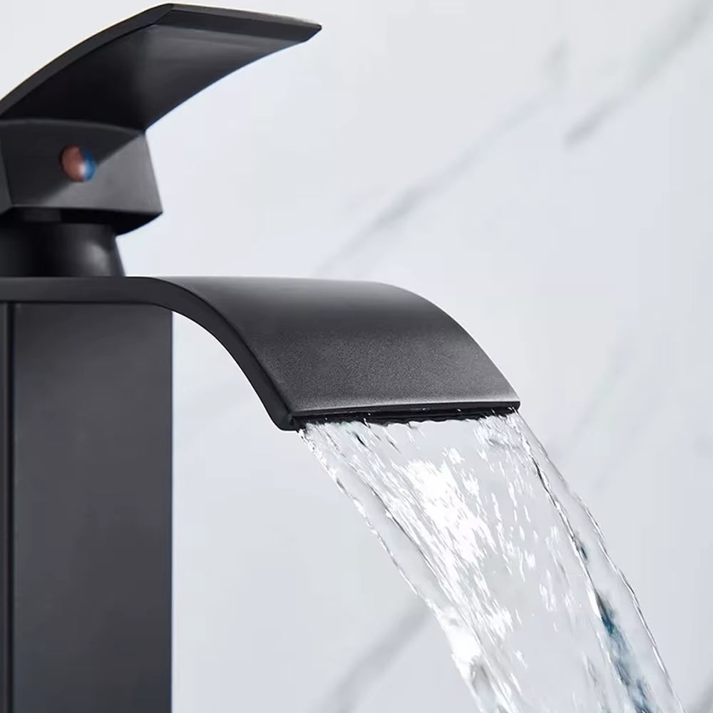 Black Waterfall Bathroom Faucet