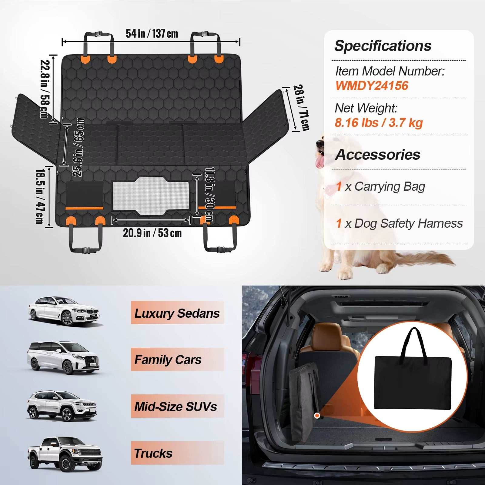 VEVOR Dog Car Seat 