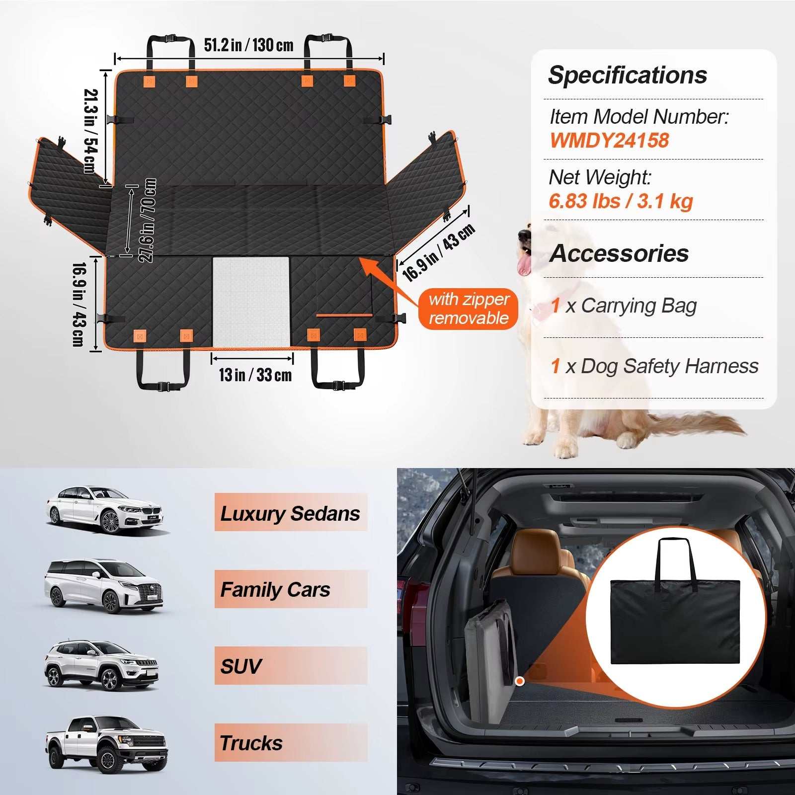 VEVOR Dog Car Seat 