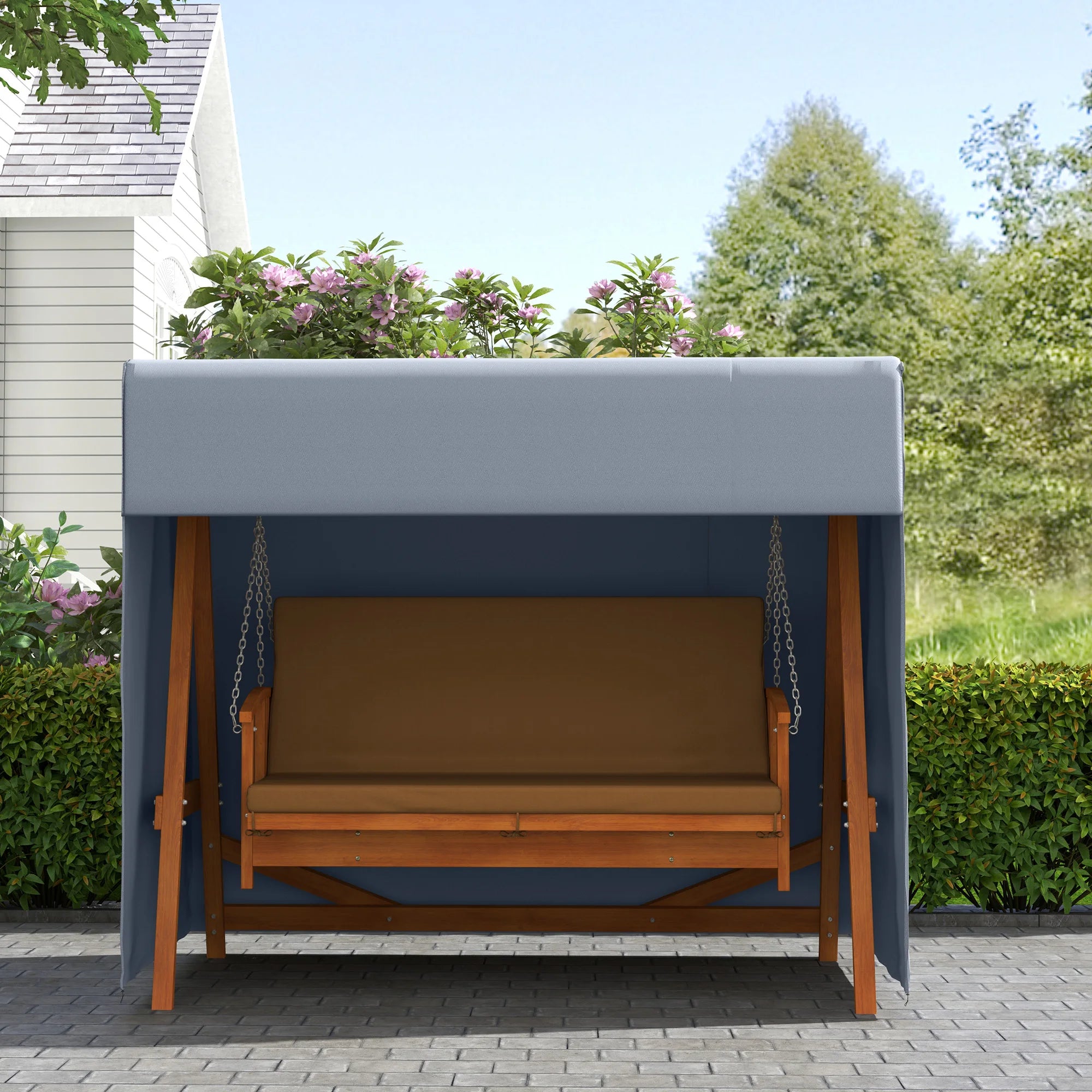 81" X 49" X 65" All Weather Garden Swing Chair Cover Waterproof Protector