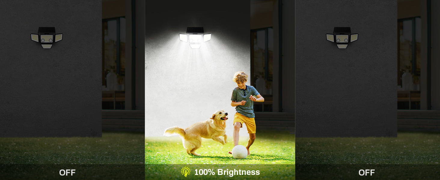 3000LM Solar Outdoor Motion Sensor Flood Lights