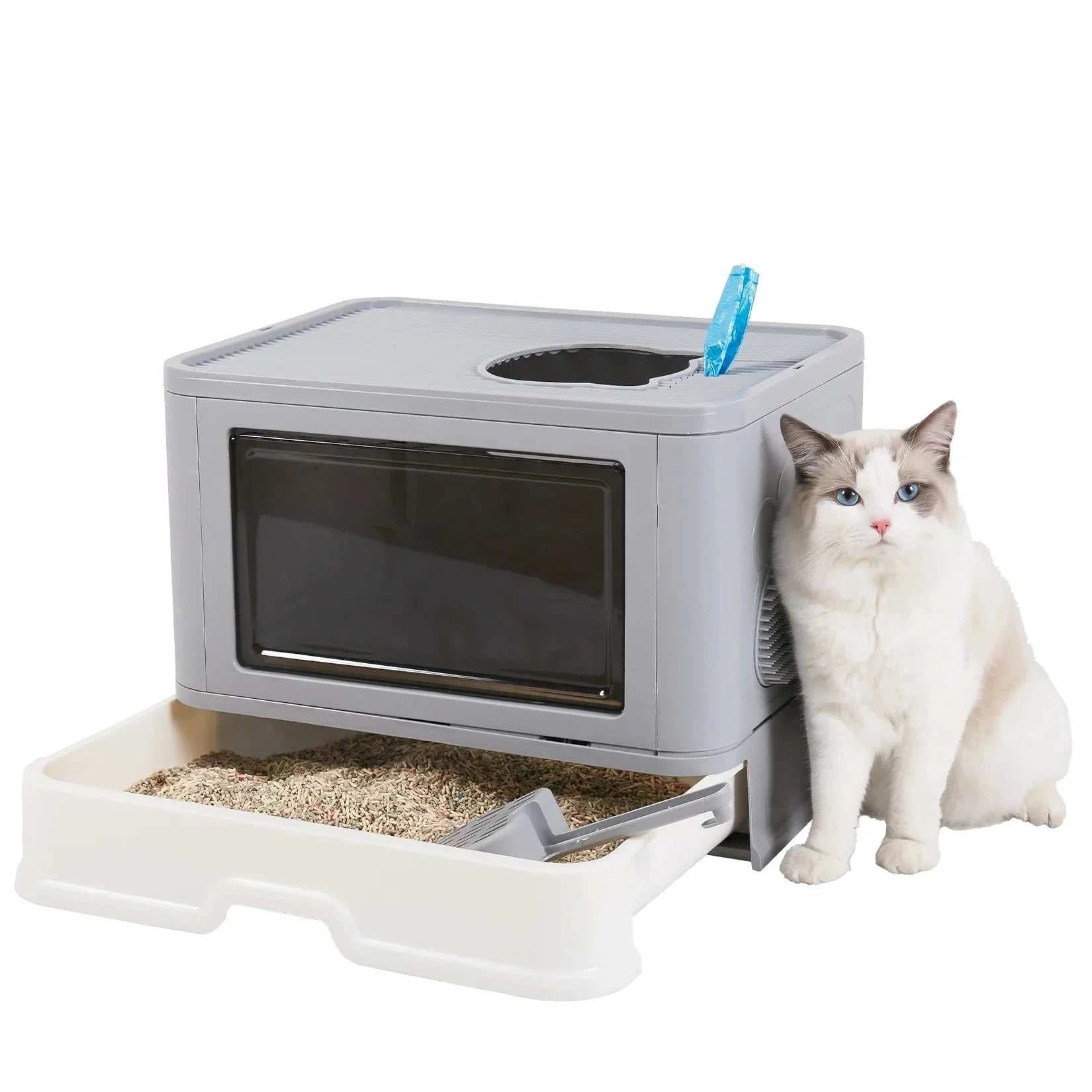 Foldable Enclosed Cat Litter Box