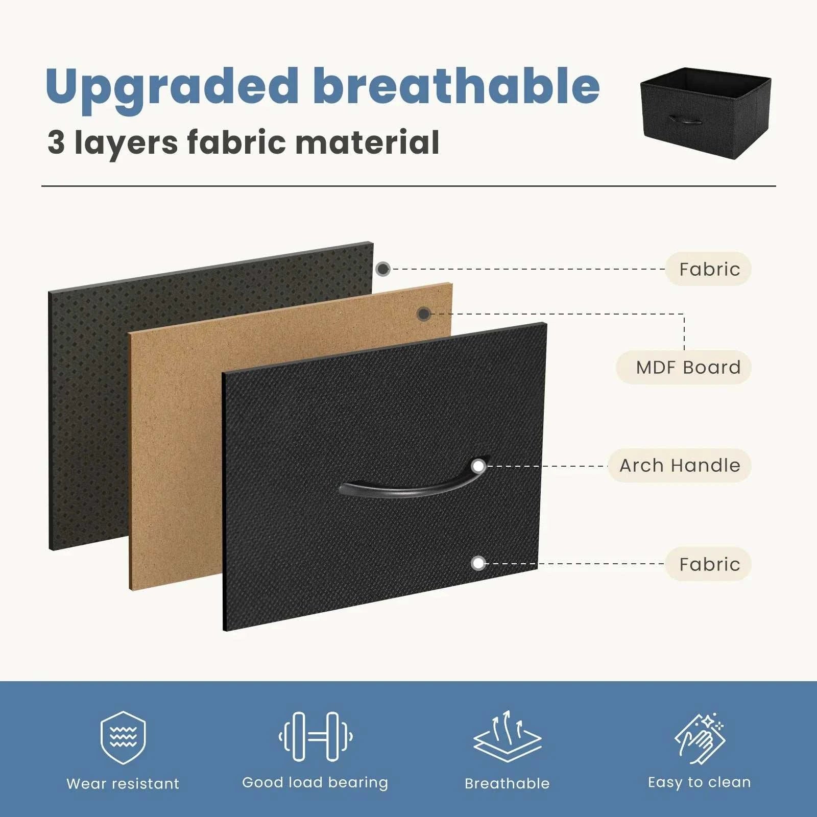 7-Drawer Fabric Dresser