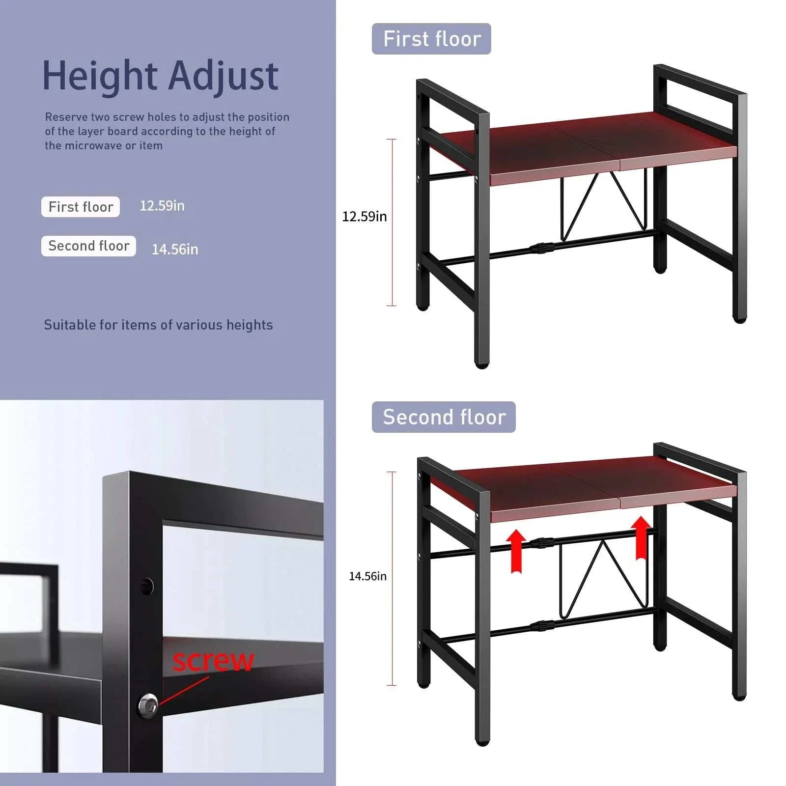 Expandable Microwave Shelf