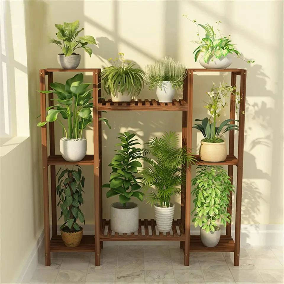 Multi-Tier Bamboo Plant Stand