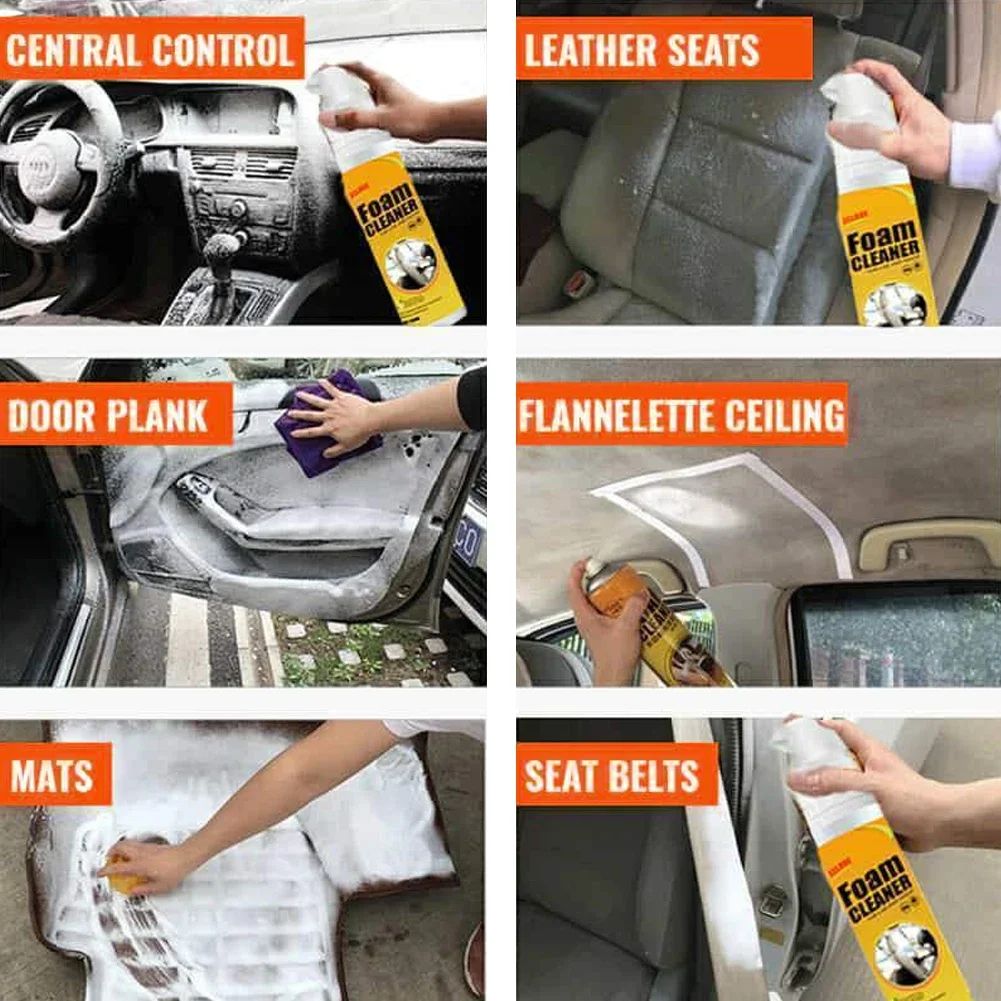 Multi-Purpose Foam Cleaner for Car Interior and Home Cleaning