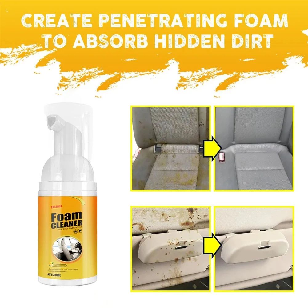 Multi-Purpose Foam Cleaner for Car Interior and Home Cleaning