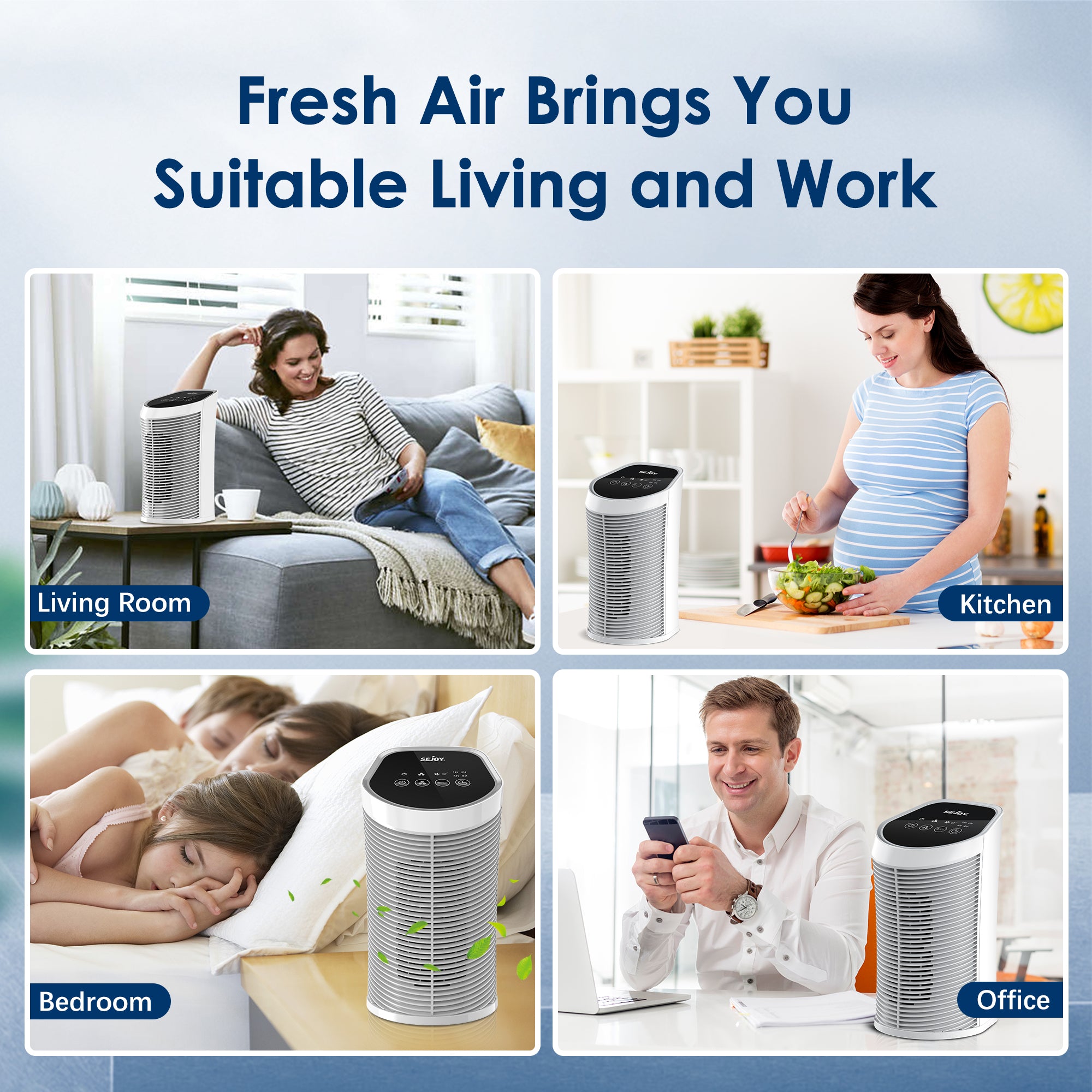 HEPA Air Purifier for 200 Sq Ft with Ionizer