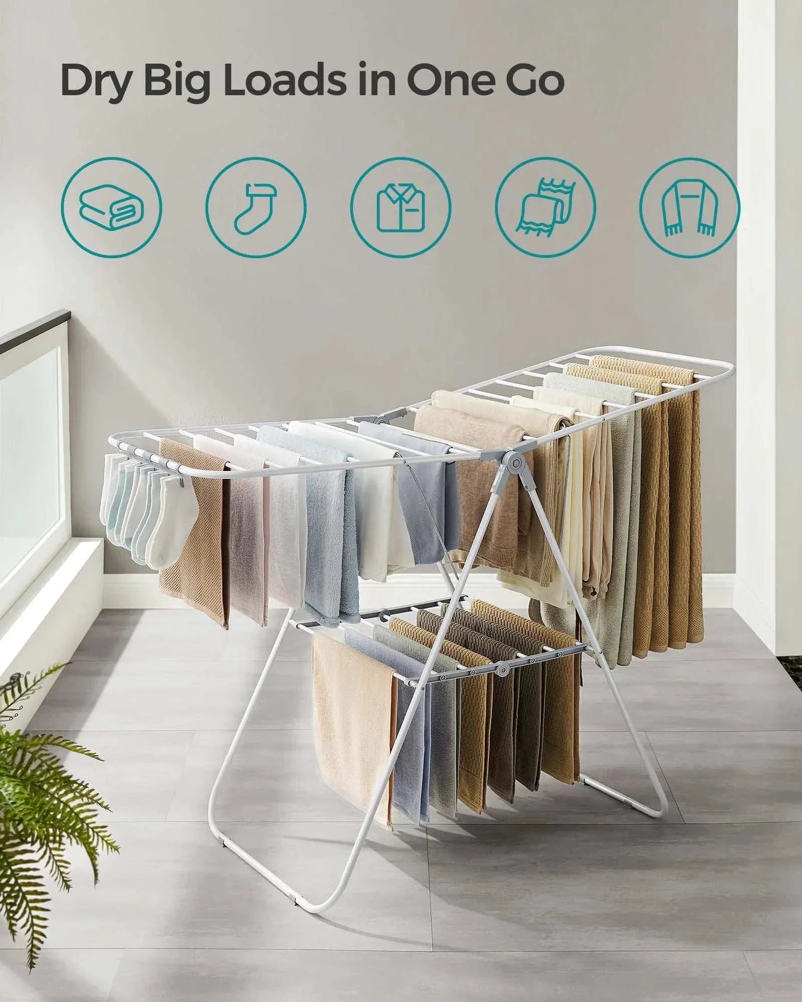Foldable Clothes Drying Rack