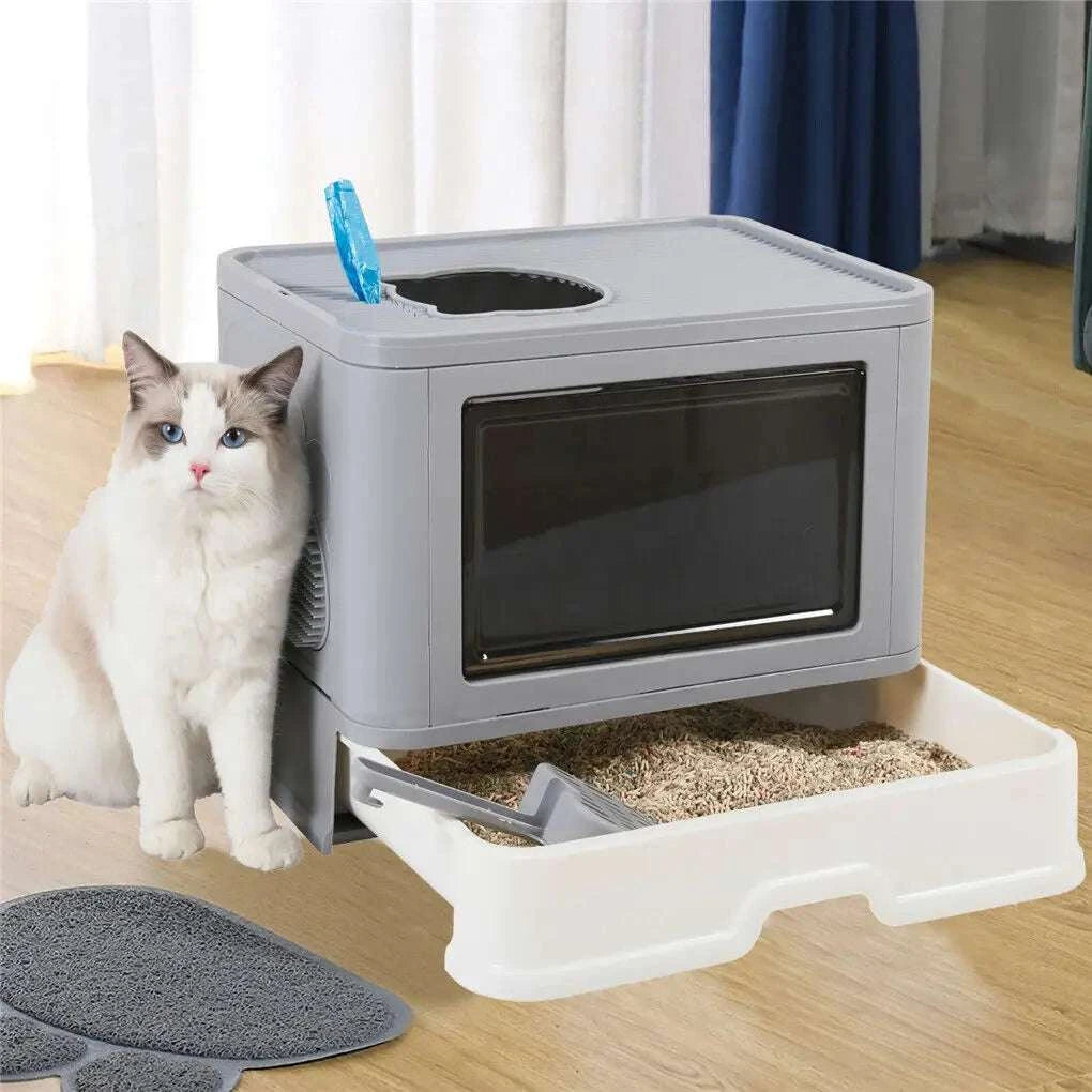 Foldable Enclosed Cat Litter Box