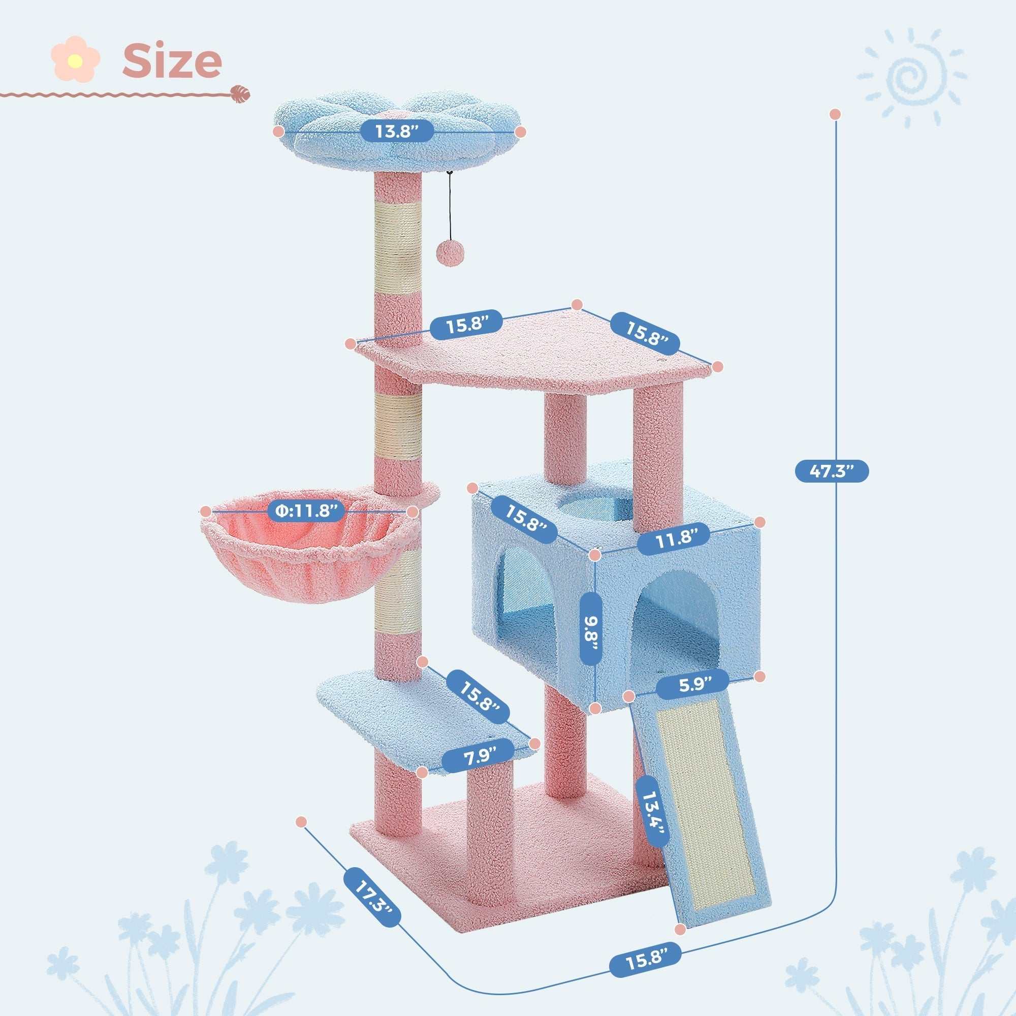 Multi-Level Flower Cat Tree