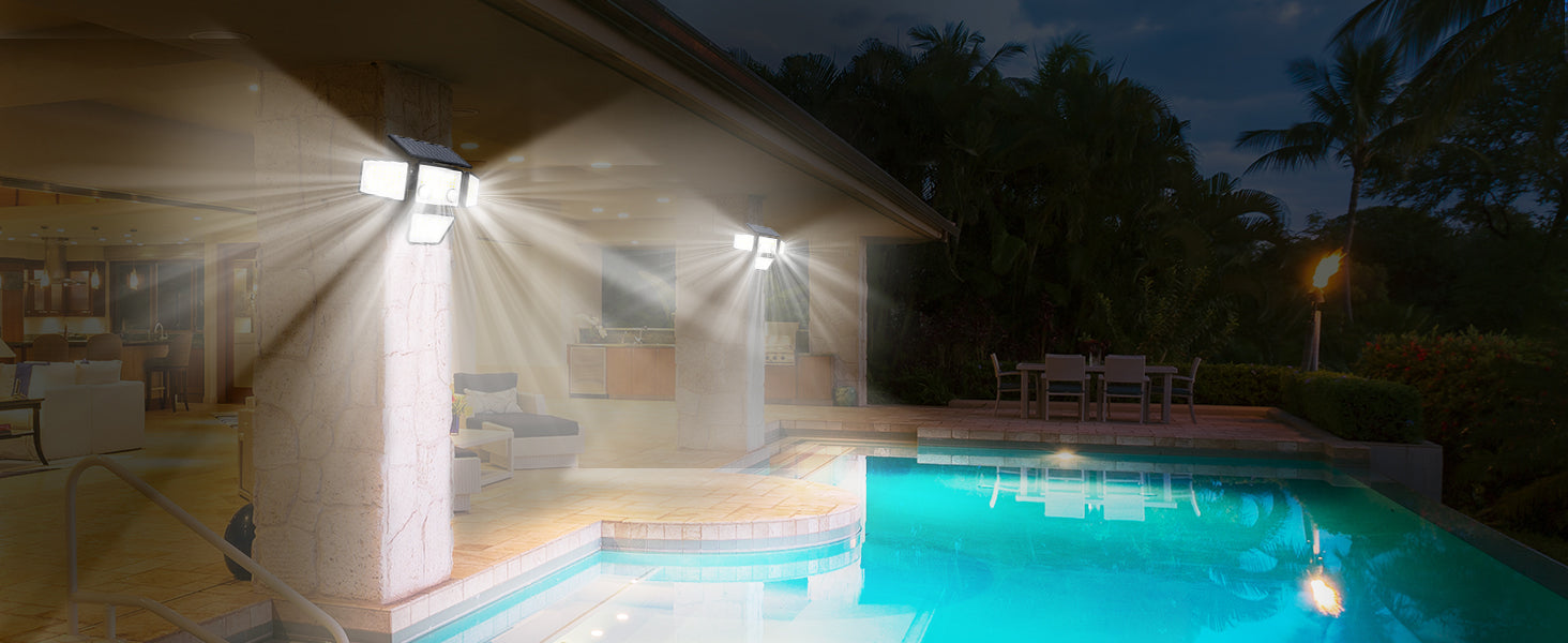 3000LM Solar Outdoor Motion Sensor Flood Lights