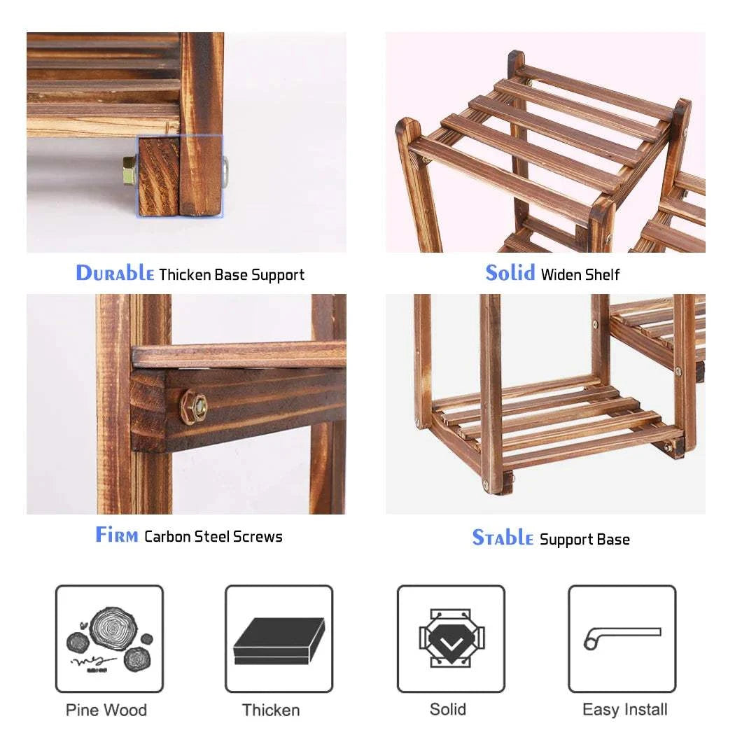 Multi-Tier Bamboo Plant Stand