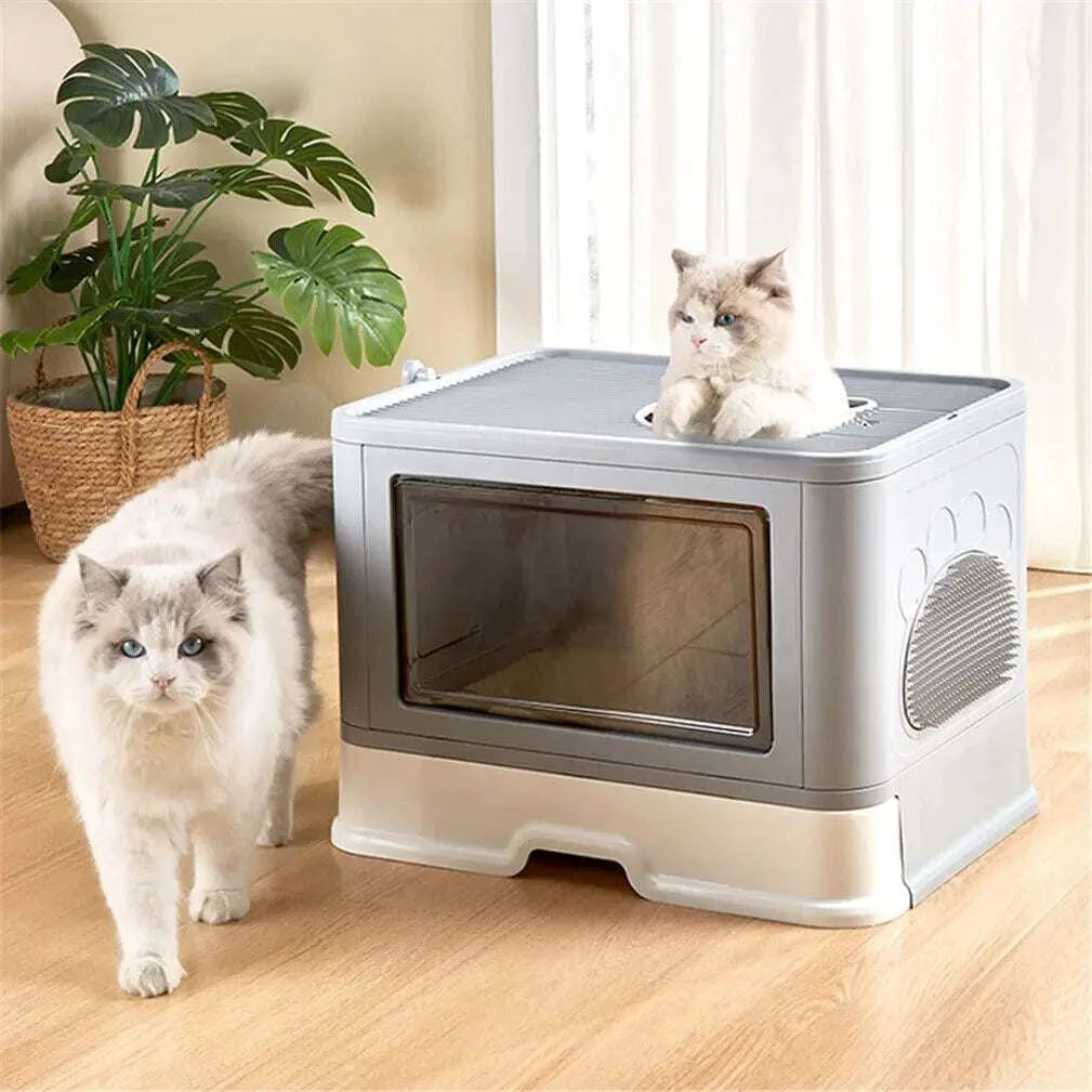 Foldable Enclosed Cat Litter Box
