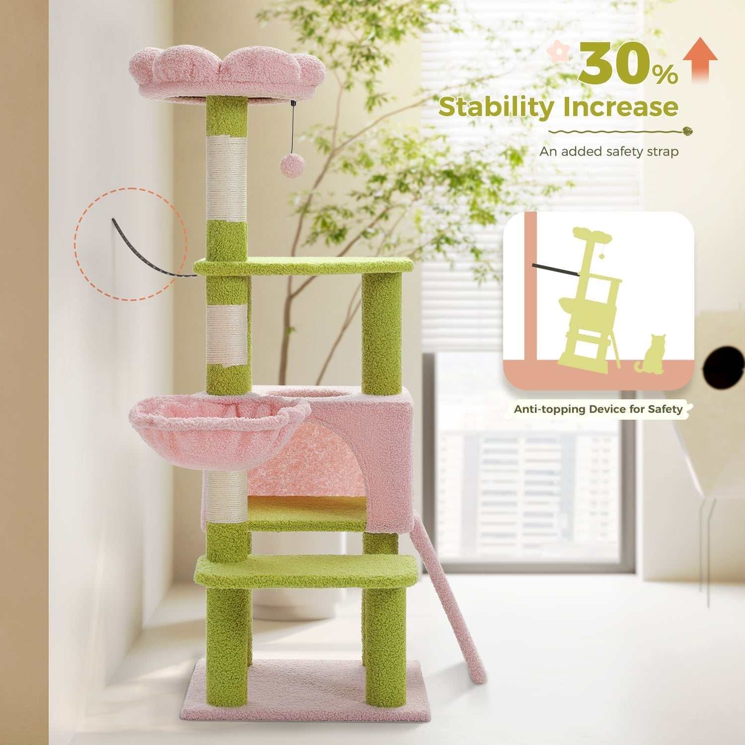 Multi-Level Flower Cat Tree