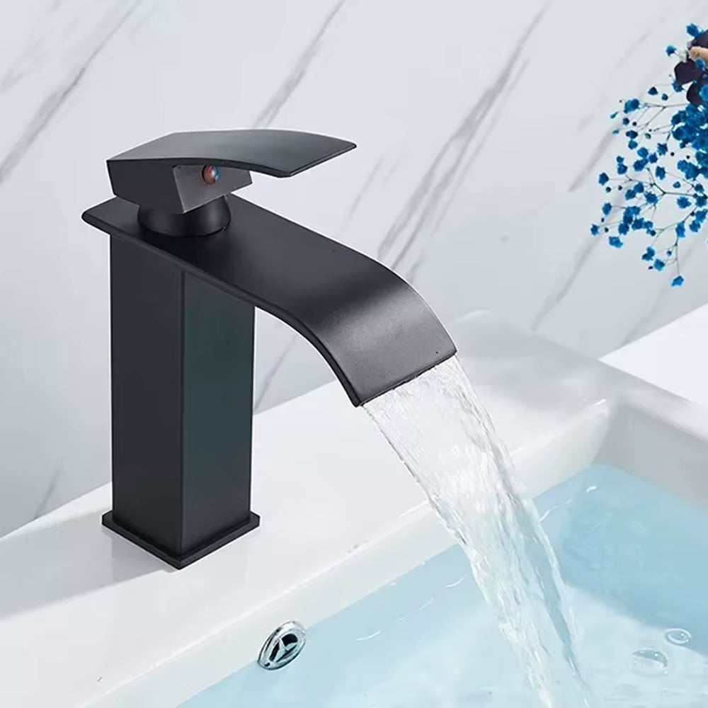 Black Waterfall Bathroom Faucet
